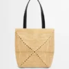 Medium Puzzle Fold Tote bag in raffia