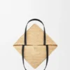 Medium Puzzle Fold Tote bag in raffia