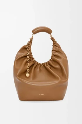 Medium Squeeze-tas van zacht nappa-lamsleer