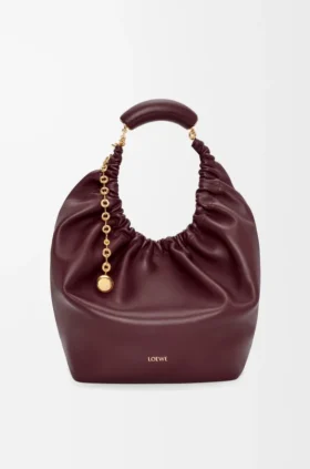 Medium Squeeze-tas van zacht nappa-lamsleer
