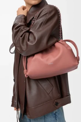 Middelgrote Flamenco Purse van zacht nappa-lamsleer