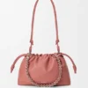 Middelgrote Flamenco Purse van zacht nappa-lamsleer