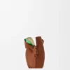 Middelgrote gelaagde Flamenco-clutch van nappa-kalfsleer