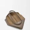 Middelgrote horizontale Puzzle Fold-tote bag van zacht generfd kalfsleer