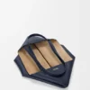 Middelgrote horizontale Puzzle Fold-tote bag van zacht generfd kalfsleer