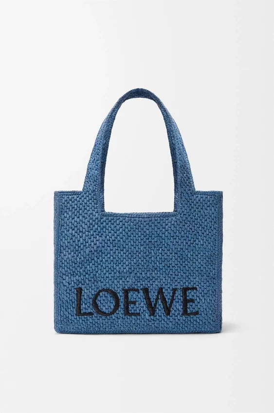 Middelgrote loewe Font Tote van raffia Middelgrote loewe Font Tote van raffia