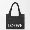 Middelgrote loewe Font Tote van raffia
