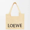 Middelgrote loewe Font Tote van raffia Middelgrote loewe Font Tote van raffia