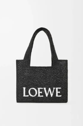 Middelgrote loewe Font Tote van raffia