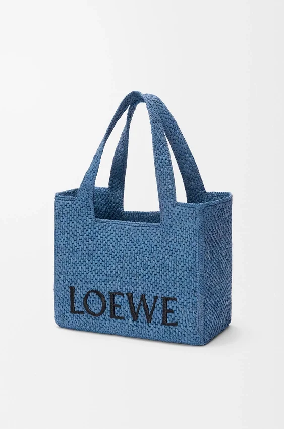 Middelgrote loewe Font Tote van raffia Middelgrote loewe Font Tote van raffia