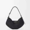 Middelgrote loewe Swing-tas van raffia en kalfsleer Middelgrote loewe Swing-tas van raffia en kalfsleer