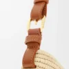 Middelgrote loewe Swing-tas van raffia en kalfsleer Middelgrote loewe Swing-tas van raffia en kalfsleer