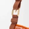 Middelgrote loewe Swing-tas van raffia en kalfsleer Middelgrote loewe Swing-tas van raffia en kalfsleer