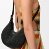 Middelgrote loewe Swing-tas van raffia en kalfsleer Middelgrote loewe Swing-tas van raffia en kalfsleer