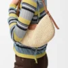 Middelgrote loewe Swing-tas van raffia en kalfsleer Middelgrote loewe Swing-tas van raffia en kalfsleer