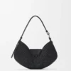 Middelgrote loewe Swing-tas van raffia en kalfsleer Middelgrote loewe Swing-tas van raffia en kalfsleer