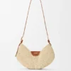 Middelgrote loewe Swing-tas van raffia en kalfsleer Middelgrote loewe Swing-tas van raffia en kalfsleer