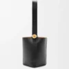 Middelgrote Pebble Bucket van glad kalfsleer Middelgrote Pebble Bucket van glad kalfsleer