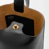 Middelgrote Pebble Bucket van glad kalfsleer Middelgrote Pebble Bucket van glad kalfsleer