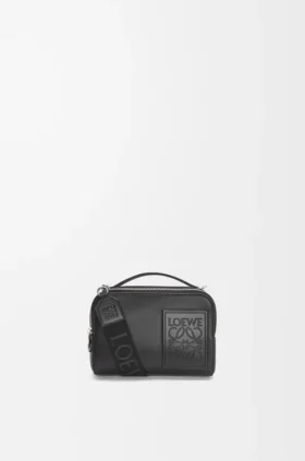 Mini-crossbody-cameratas van satijnkalfsleer