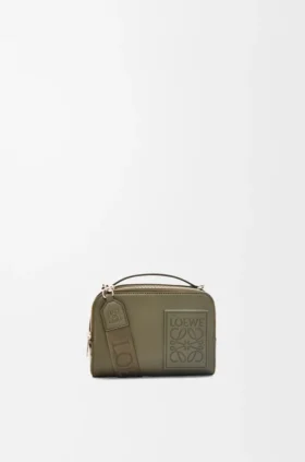 Mini-crossbody-cameratas van satijnkalfsleer