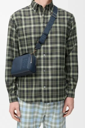 Mini-crossbody-cameratas van satijnkalfsleer