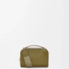 Mini-crossbody-cameratas van zacht generfd kalfsleer Mini-crossbody-cameratas van zacht generfd kalfsleer