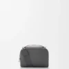 Mini-crossbody-cameratas van zacht generfd kalfsleer Mini-crossbody-cameratas van zacht generfd kalfsleer