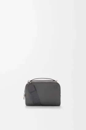 Mini-crossbody-cameratas van zacht generfd kalfsleer