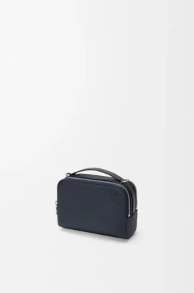 Mini-crossbody-cameratas van zacht generfd kalfsleer