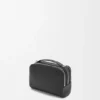 Mini-crossbody-cameratas van zacht generfd kalfsleer Mini-crossbody-cameratas van zacht generfd kalfsleer
