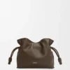 Mini Flamenco-clutch van nappa-kalfsleer