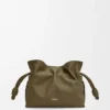 Mini Flamenco-clutch van nappa-kalfsleer