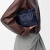 Mini Flamenco-clutch van nappa-kalfsleer