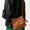 Mini Flamenco-clutch van nappa-kalfsleer