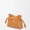 Mini Flamenco-clutch van nappa-kalfsleer