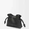 Mini Flamenco-clutch van nappa-kalfsleer