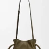 Mini Flamenco-clutch van nappa-kalfsleer