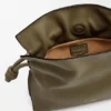 Mini Flamenco-clutch van nappa-kalfsleer