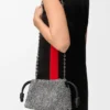 Mini Flamenco Purse met kralen en nappa-lamsleer