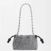 Mini Flamenco Purse met kralen en nappa-lamsleer