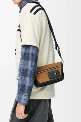 Mini Flex Messenger van canvas en suède