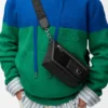 Mini Flex Messenger van canvas en suède Mini Flex Messenger van canvas en suède