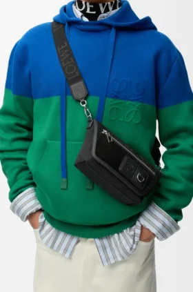 Mini Flex Messenger van canvas en suède