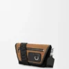 Mini Flex Messenger van canvas en suède Mini Flex Messenger van canvas en suède