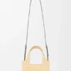 Mini Loewe Font Tote in raffia