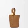 Mini Pebble Bucket in glad kalfsleer Mini Pebble Bucket in glad kalfsleer