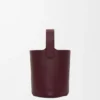 Mini Pebble Bucket in glad kalfsleer Mini Pebble Bucket in glad kalfsleer