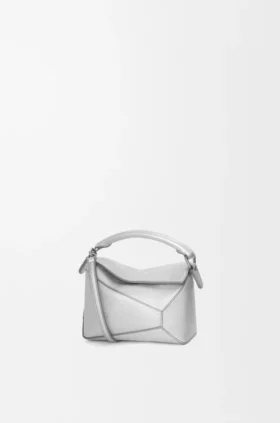 Mini Puzzle Edge-tas van gelamineerd lamsleer