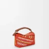 Mini Puzzle Edge-tas van raffia en kalfsleer Mini Puzzle Edge-tas van raffia en kalfsleer
